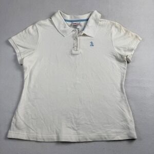Disney Shopping Womens White Mickey Mouse Embroidered Polo‎ Shirt Size M 58060